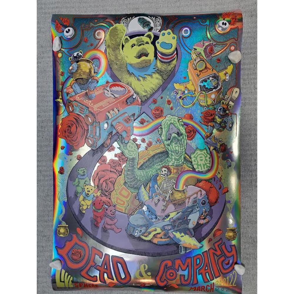 Dead & Company March 20/21/22 2025 Weekend Foil Poster Sphere Las Vegas 36"x24"
